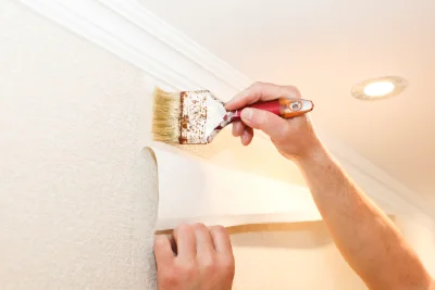 Pose de papier peint à Cros-de-Ronesque — revêtements muraux et toiles de verre